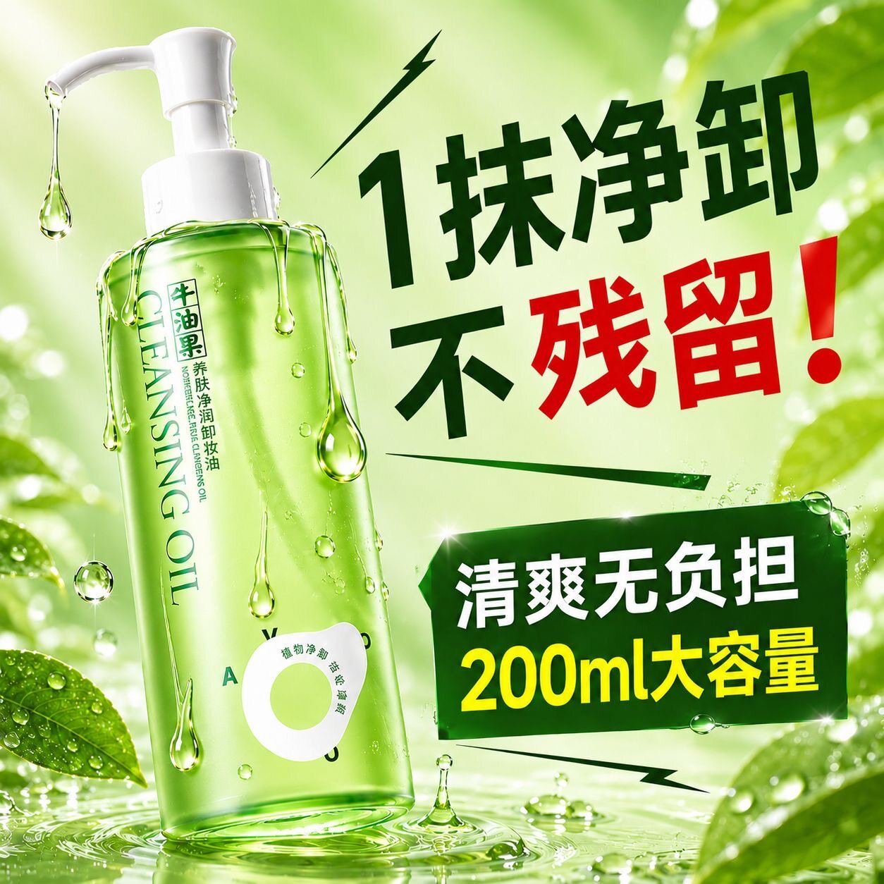 正品牛油果卸妆油眼唇脸三合一深层清洁去黑头易乳化不糊眼卸妆水