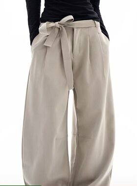 2024新款宽松休闲裤男韩版潮流百搭裤子夏季薄款坠感阔腿拖地长裤