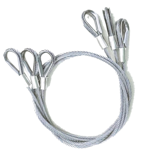 晟雕吊索具钢丝绳双扣压圈起重吊索具钢丝绳吊带接头插编钢丝绳