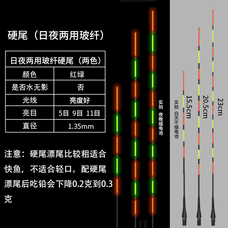 龙众316夜光漂322电子漂轻口加长高灵夜钓浮漂浮水颗粒用鲫鱼漂