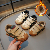 儿童阿甘鞋 6岁3 子男童秋冬加绒男宝宝软底防滑女童鞋 运动鞋