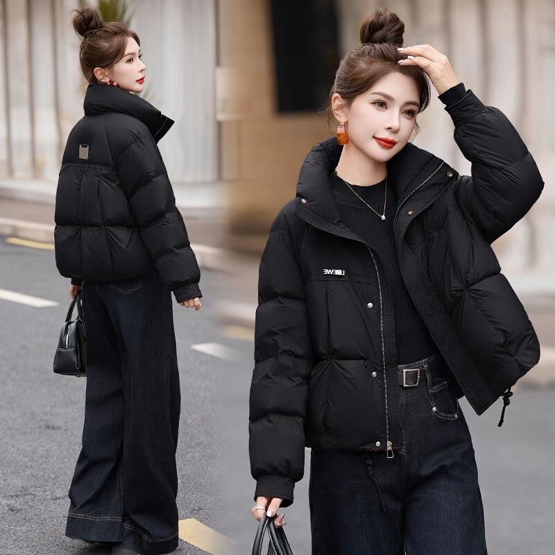 羽绒服女短款宽松大码2025新款冬季时尚高端小个子设计感保暖外套