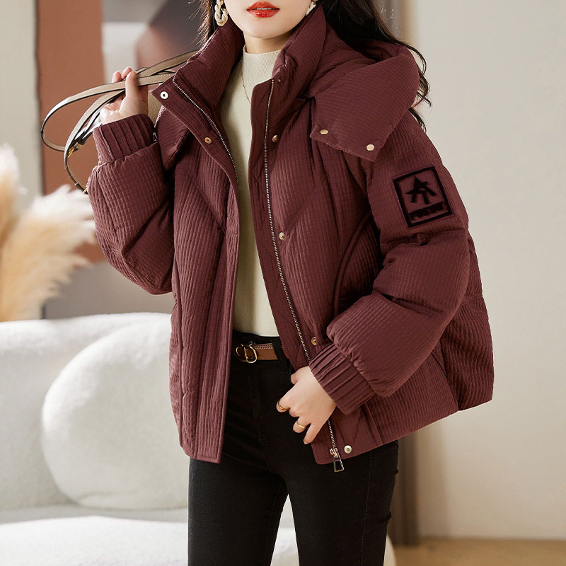 小个子短款白鸭绒羽绒服保暖外套