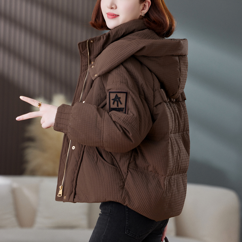 冬季短款羽绒服女装2025年白鸭绒