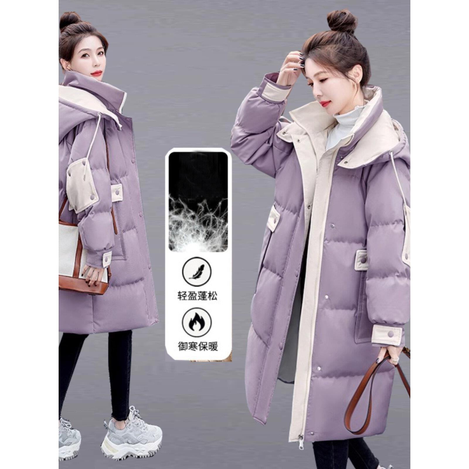 紫色羽绒服女冬季2026年新款爆款