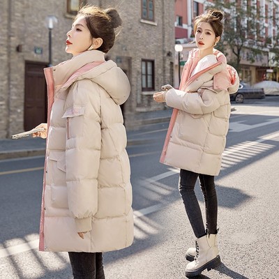 羽绒服女中长款2025年冬季刺绣袄