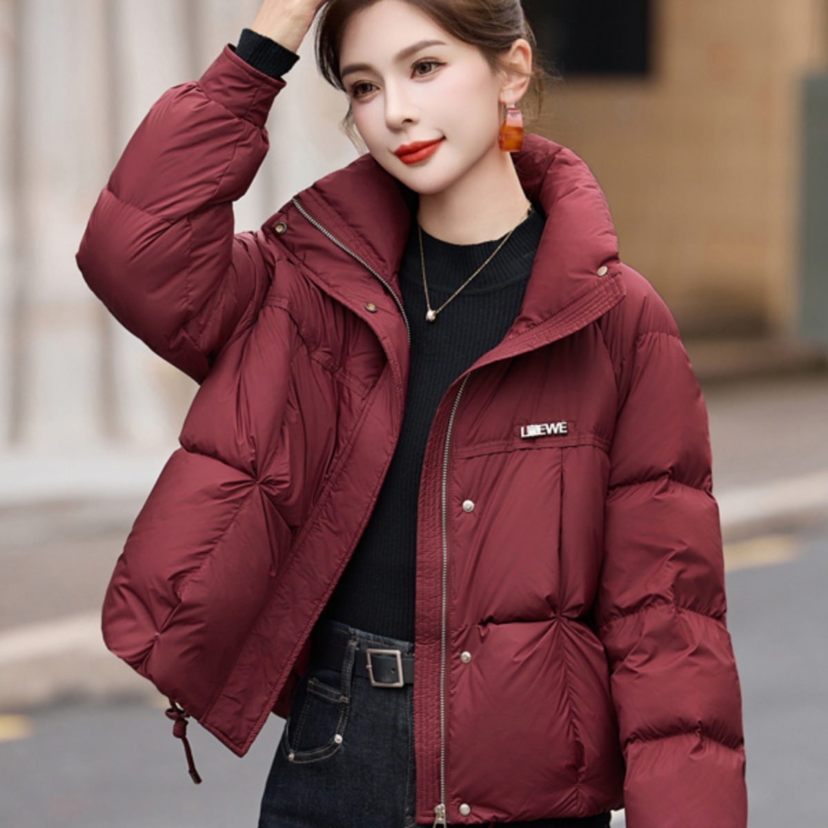 时尚洋气爆款加厚保暖白鸭绒外套