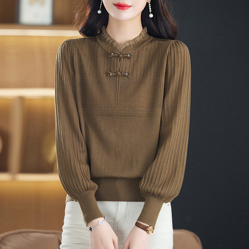 羊毛衫薄款打底针织上衣洋气中年妈妈秋装2025年新款女装秋冬毛衣,女装/女士精品,羊绒衫,淘宝优惠券,粉丝福利购,淘宝优惠卷