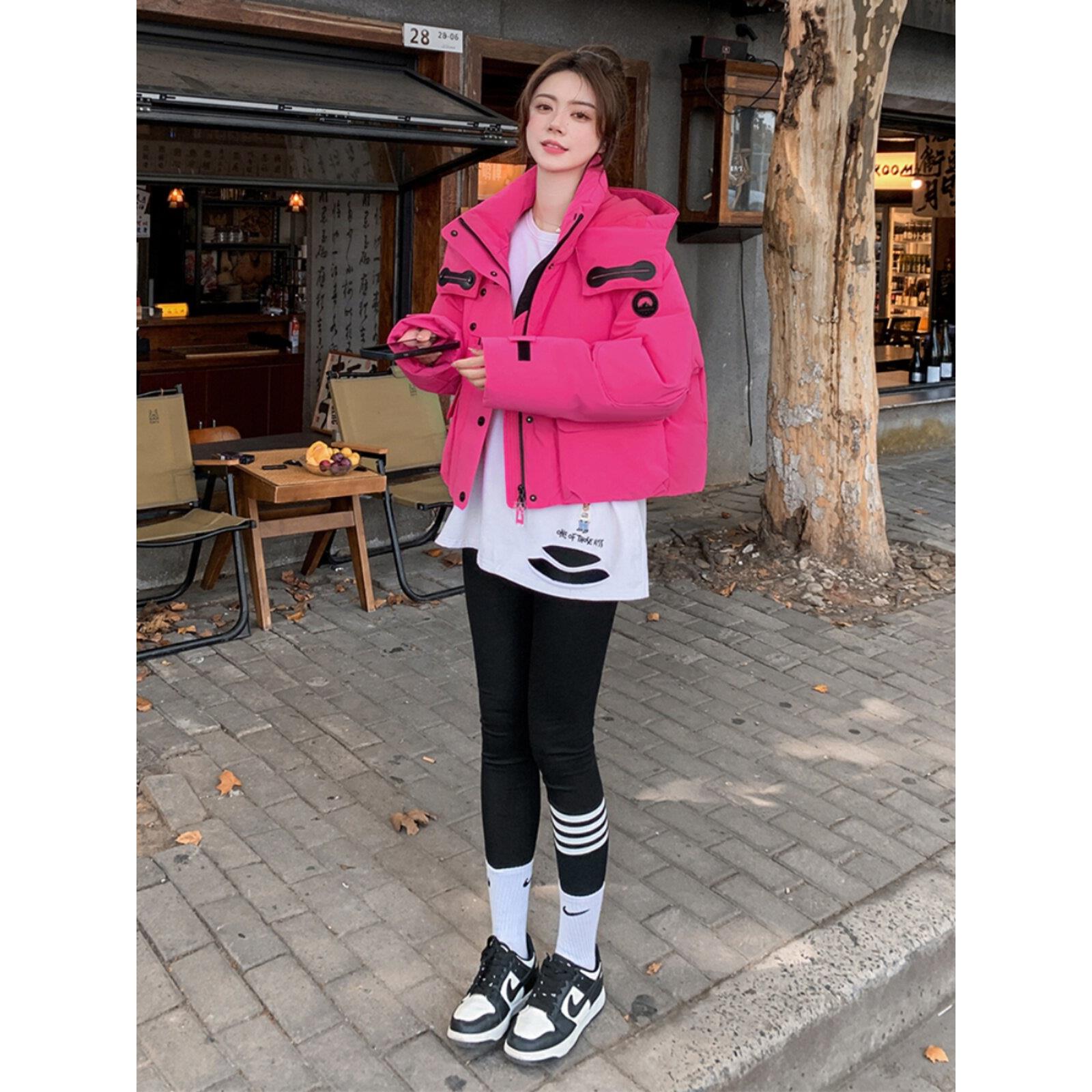 今年流行爆款高级感工装羽绒服女