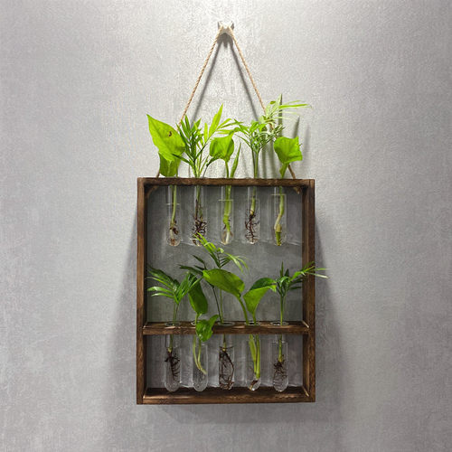 挂墙北欧墙面装饰玻璃试管花瓶