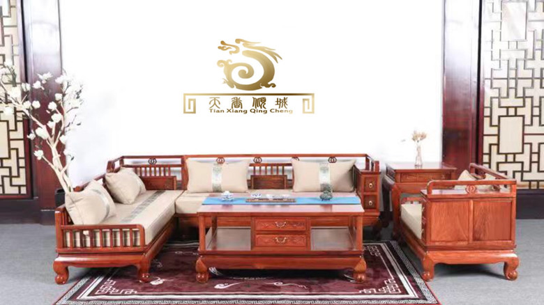 天香倾城新中式风客厅红木家具