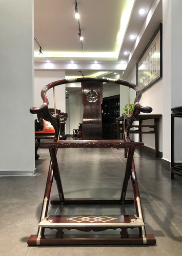 天香倾城 印度小叶紫檀交椅檀香紫檀折叠椅仙作大师古典红木家具