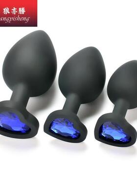 Heart-shaped silicone anal plug adult alternative sex toys
