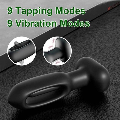 Tapping Prostate Massager Vibrating Butt Plug Anal APP Vibra