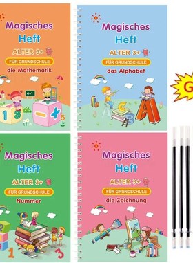German Magic Books for Children Alphabet Reusable
