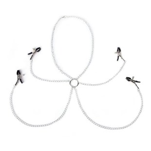SM Four Head Nipple Clamp Vibrator for Women Multi Style