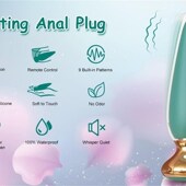 Control Butt Anal Prostate Remote Dildo Vibrator Massager