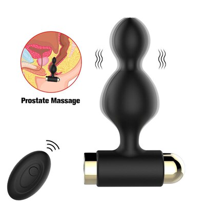 Vibrating Anal Plug Dildo Vibrator Wireless Remote Control B