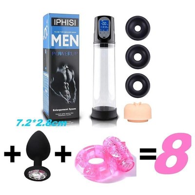 8 Pcs/Set LCD Electric Penis Pump Penis Enlargement Extend P