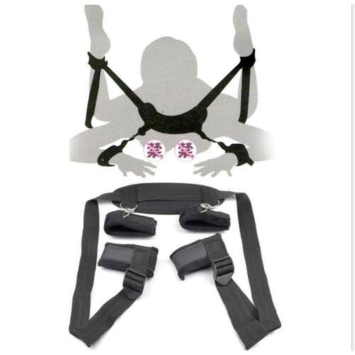 Sexy Leather BDSM Kits Sex Games Bondage Set Handcuffs toys