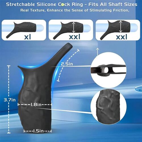 Vibrating Penis Sleeve Cock Ring Adult Sex Toys for Men Wome