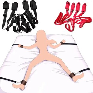 BDSM Sex Bondage Fetish Set Kit Handcuffs Bed Restraint