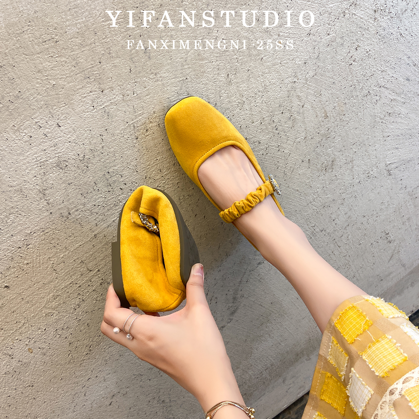 羊皮版~超柔软底浅口玛丽珍女鞋2025新款大码蛋卷女鞋方头单鞋女