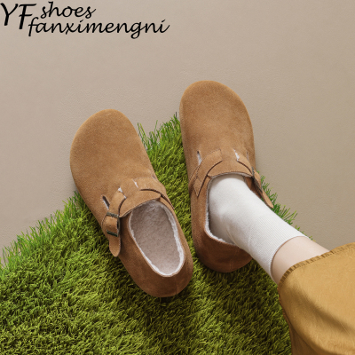 全包加绒内增高勃肯鞋女