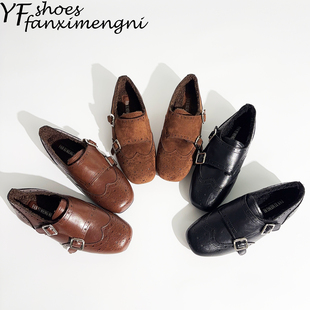 秋冬加绒布洛克小皮鞋 软底2025年新款 女 老钱风英伦乐福鞋 牛皮版