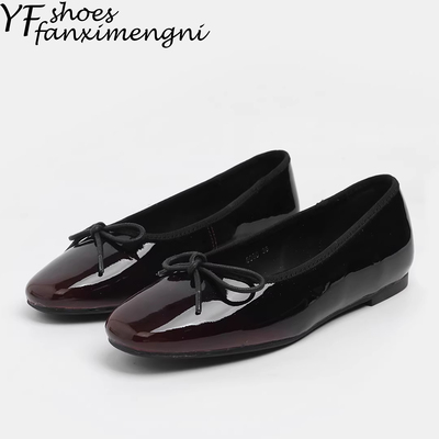 小香风蝴蝶结复古法式玛丽珍鞋女