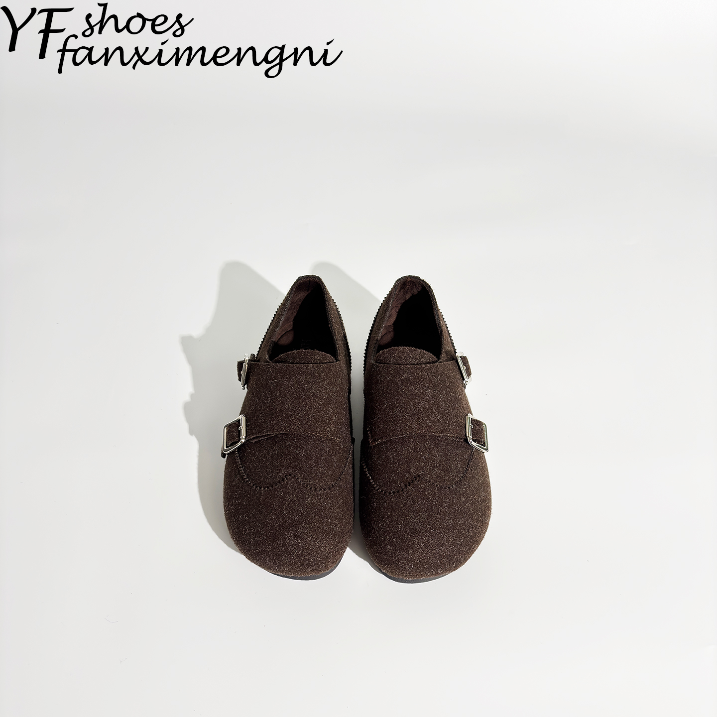 磨砂反绒皮英伦风乐福鞋女
