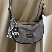 单肩斜挎包秋季 高级感小众包包女包2025新款 潮时尚 复古百搭饺子包