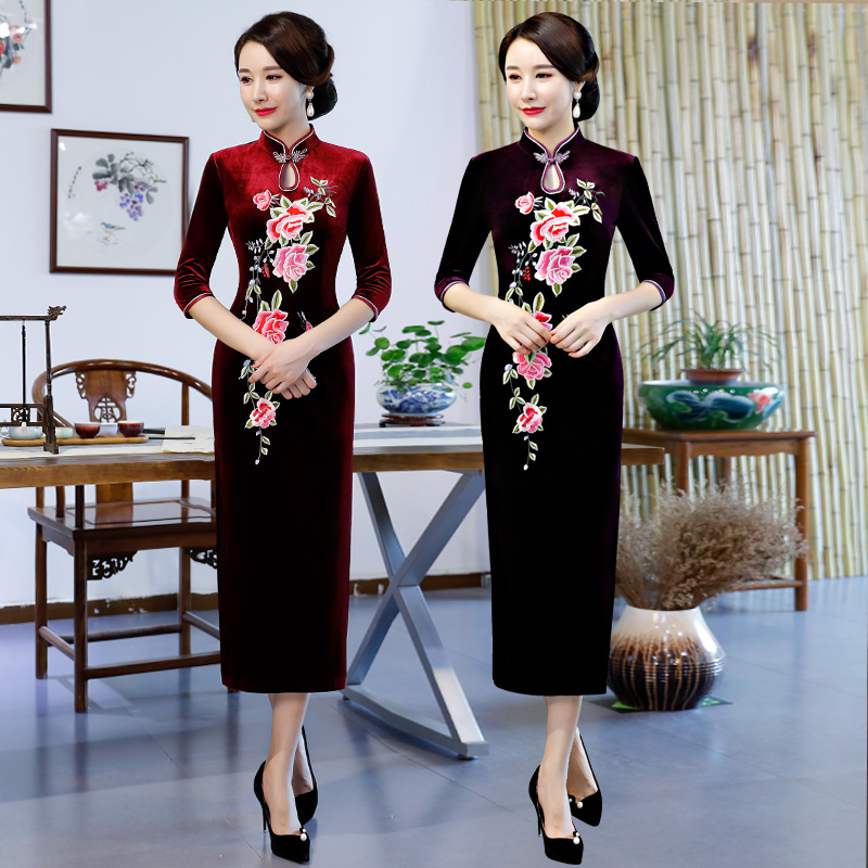 春秋季新款高档端庄大气风旗袍