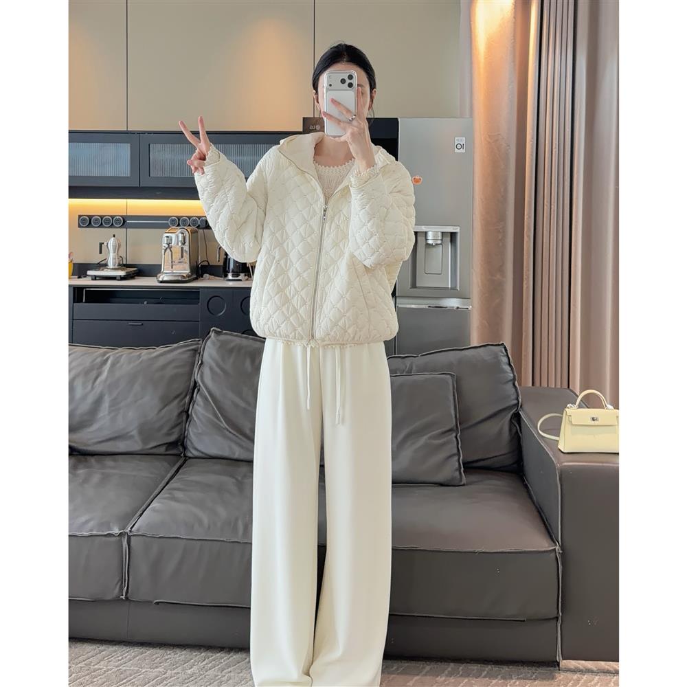 Zwinnie/詹维尼【入冬小棉袄 2.0版本】菱形格连帽棉服GYT2026115