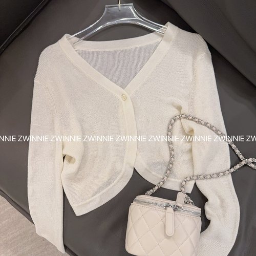 瘦瘦开衫显瘦夏季V领开衫