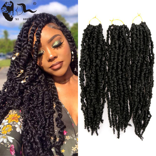 Passion twist crochet braids hair kinky curly 18inch脏辫假发