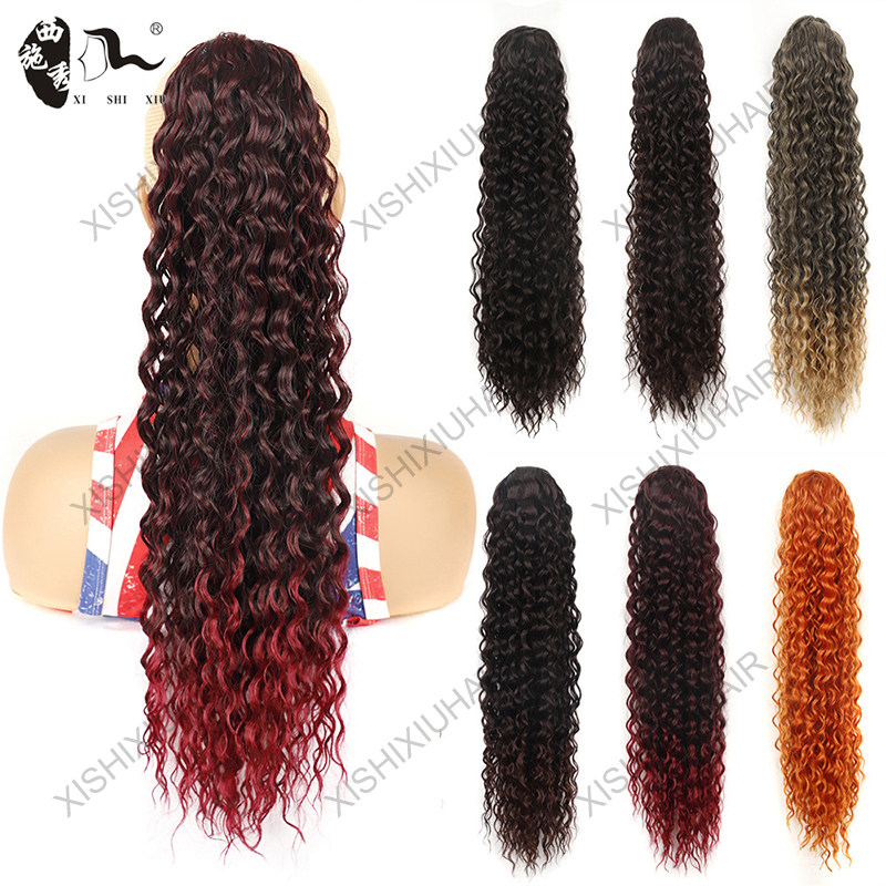 欧美时尚女拉美卷长款羊毛卷泡面卷非洲小卷假发马尾60厘米抽绳款,美发护发/假发,马尾,淘宝优惠券,粉丝福利购,淘宝优惠卷