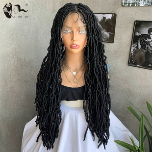 Faux locs nulocs full lace wigs 30inch全蕾丝时尚脏辫假发头套