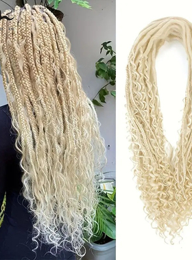 非洲牙买加雷鬼脏辫接发三股辫飘花钩针假发Faux locs wave hair