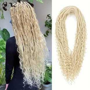 非洲牙买加雷鬼脏辫接发三股辫飘花钩针假发Faux locs wave hair