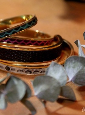 2022新款时尚女士镀金珐琅