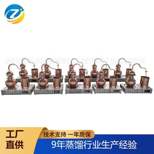 5升小型葫芦壶蒸馏设备金酒酿酒家用紫铜蒸馏酒