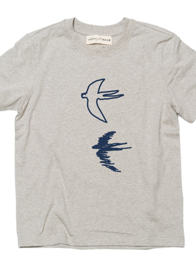 nothing.cn/女款螺纹圆领基础款/全棉短袖T恤/“lost for words/c