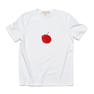 nothing.cn “吃”系列男基础款短袖T恤/全棉精梳/黑白色0910a