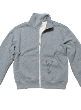 nothing.cn/男款小高领拉链开衫宽松卫衣/内里磨毛/松chillax