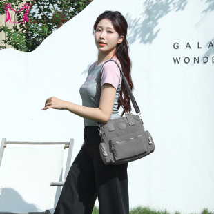 Mindesa斜挎女包单肩包手提两用包百搭时尚尼龙包防泼水轻便