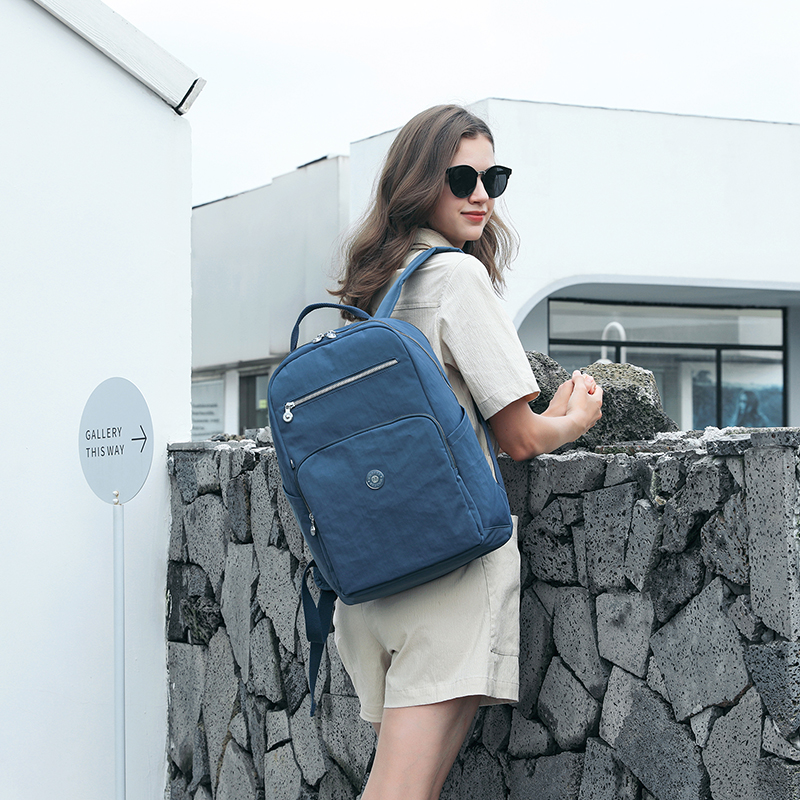 Mindesa双肩包撞色休闲防泼水