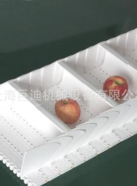 opb平板带勺形刮板网带当板高,裙边6100系列提升爬坡机PP网带