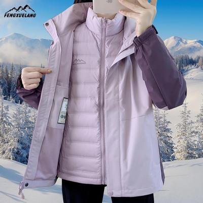 羽绒衣风雪狼中老年女装外套宽松