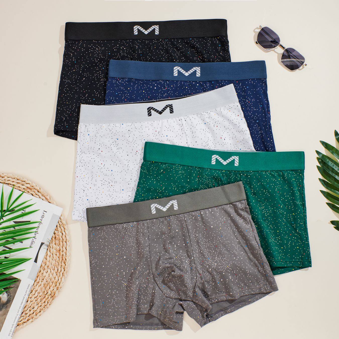 满天星男士内裤纯棉四角裤个性运动潮圆点印花透气中腰平角,女士内衣/男士内衣/家居服,男三角内裤,淘宝优惠券,粉丝福利购,淘宝优惠卷